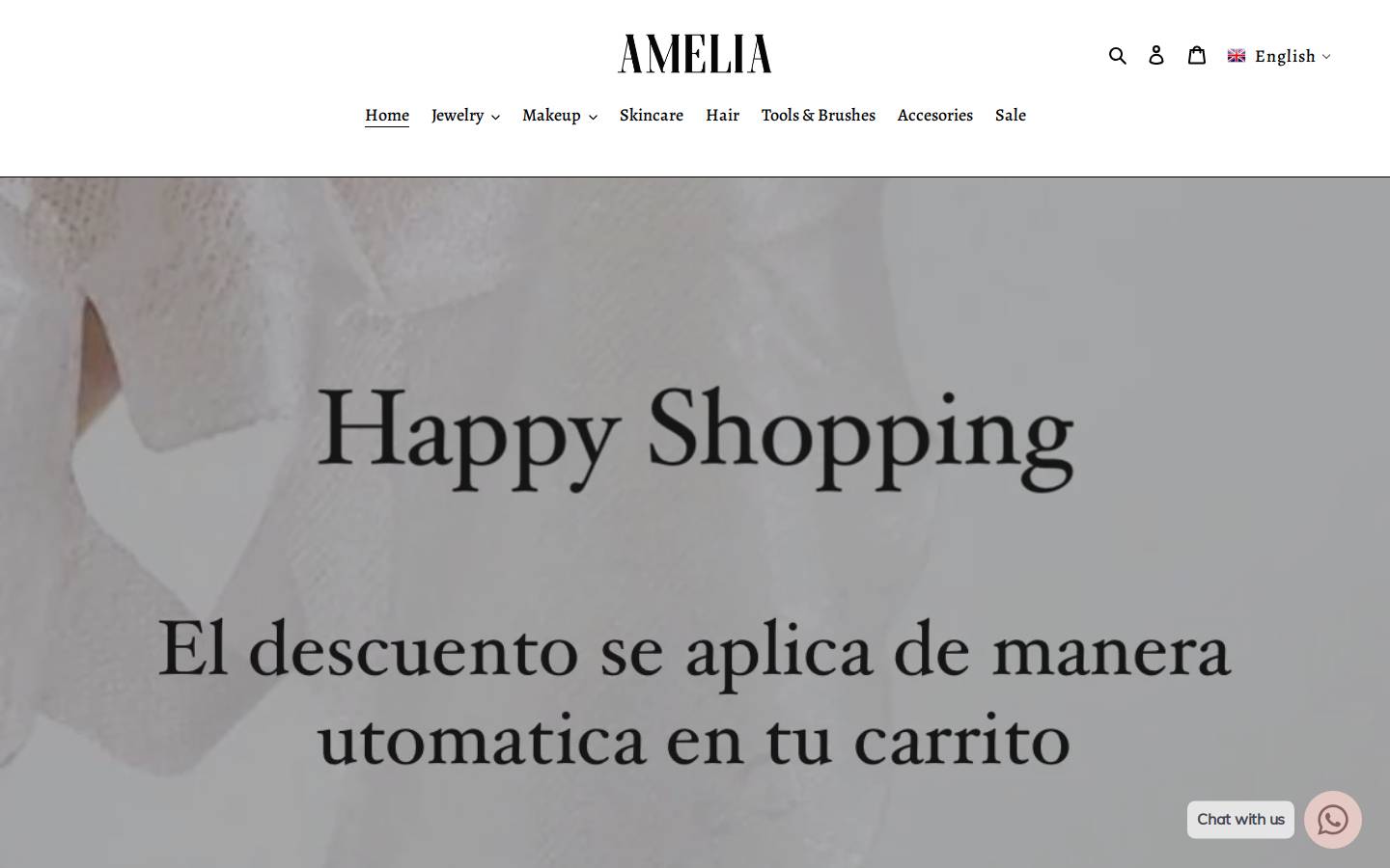 Amelia homepage screenshot