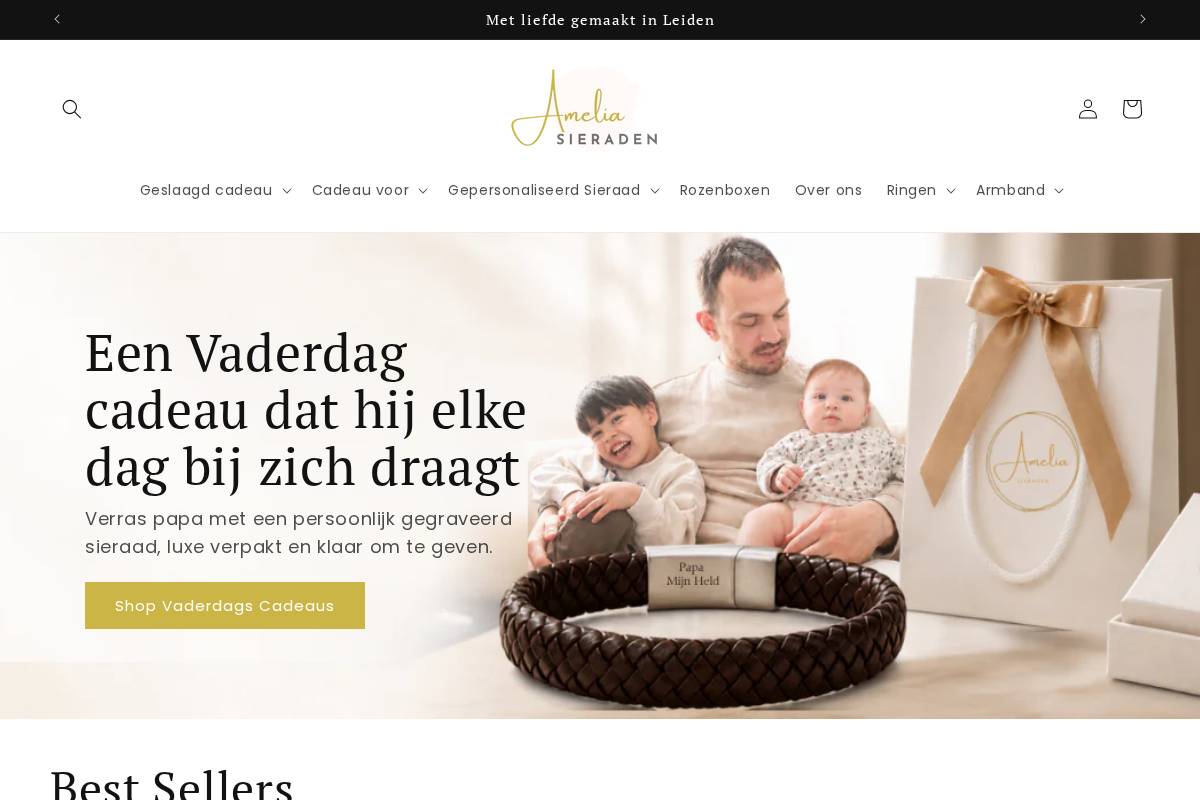 ameliasieraden.nl homepage screenshot
