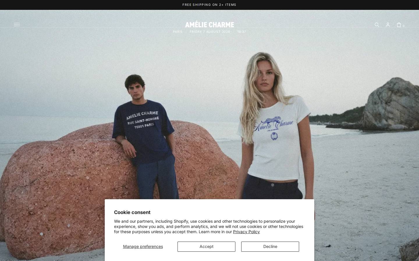 Ameliecharme homepage screenshot