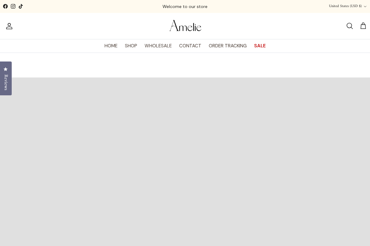 Amelie Official homepage screenshot