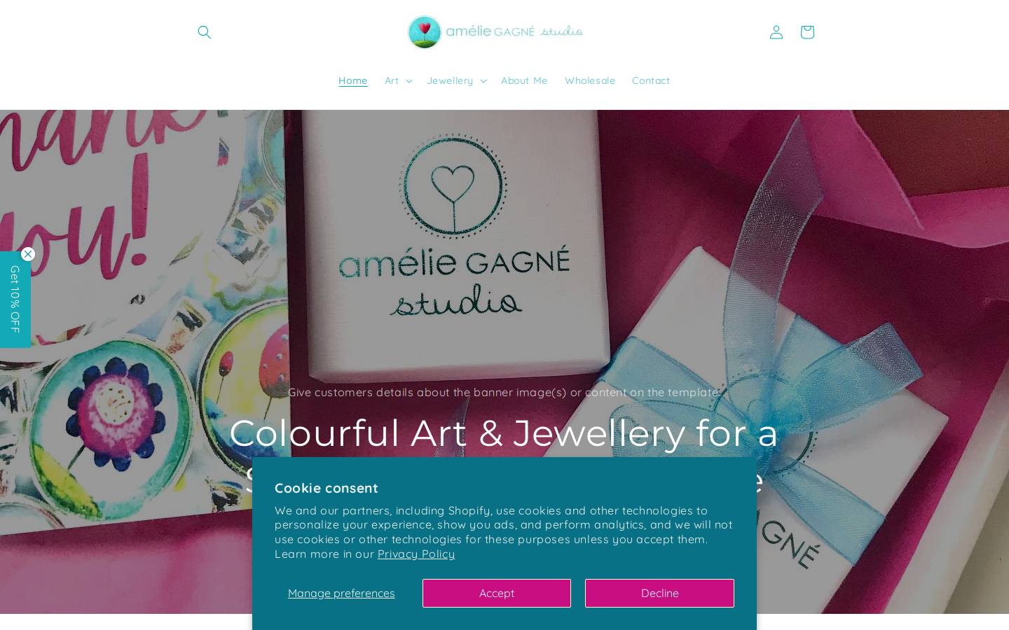 ameliegagnestudio.com homepage screenshot