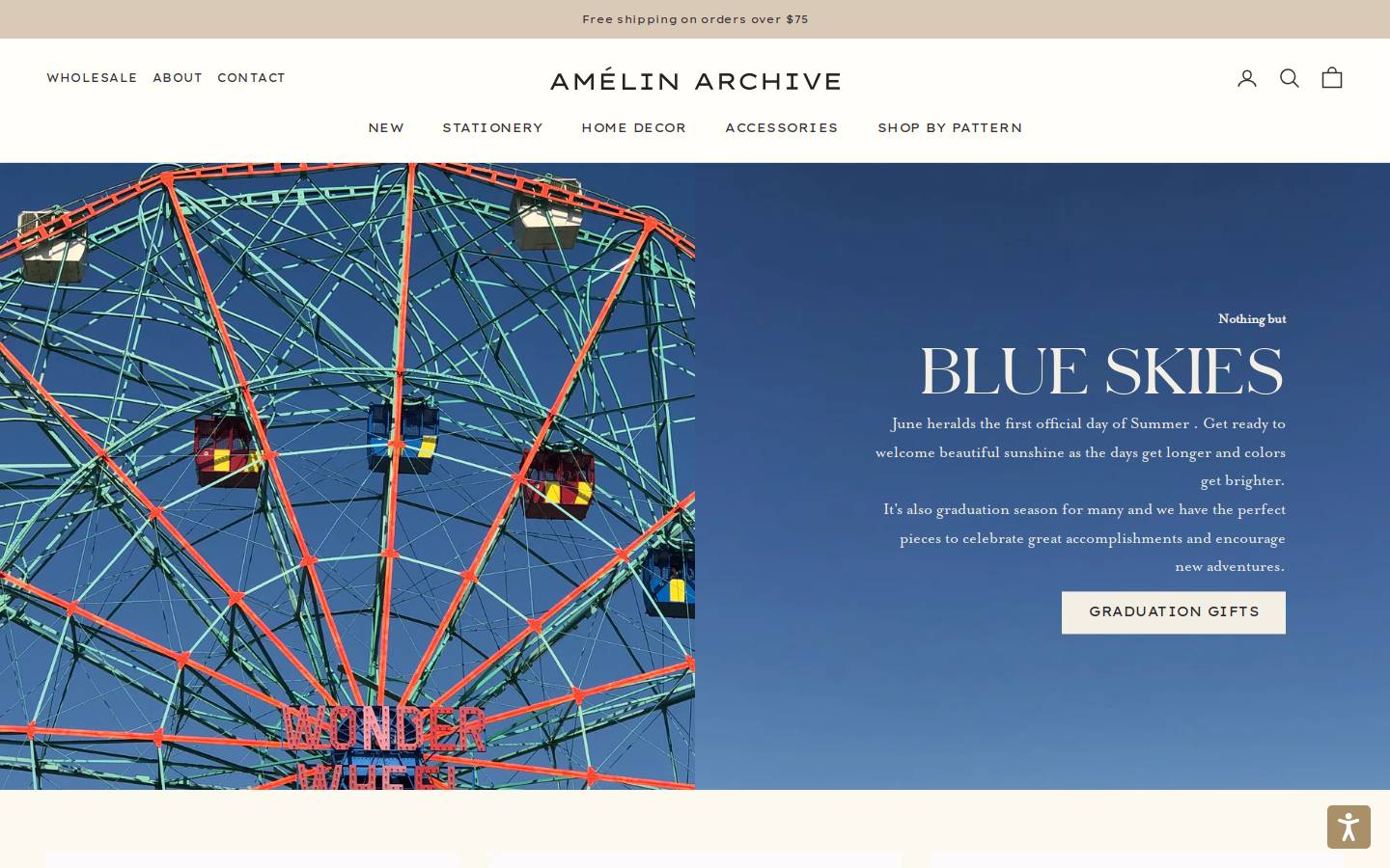 amelinarchive.com homepage screenshot