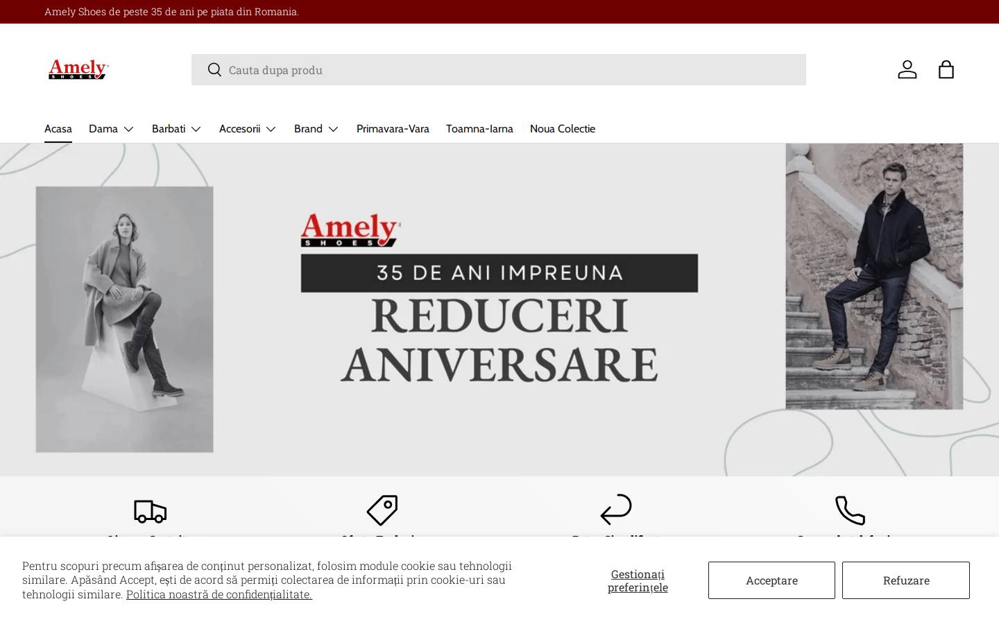 amely.ro homepage screenshot