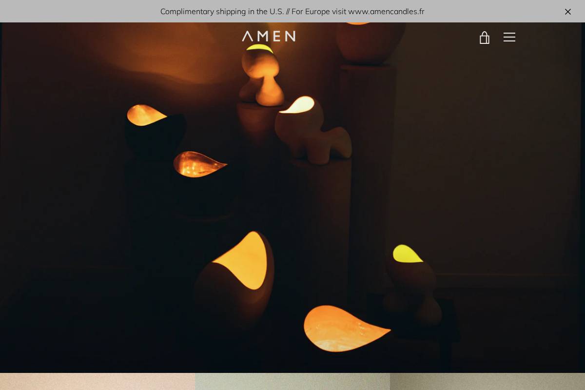 amencandles.com homepage screenshot