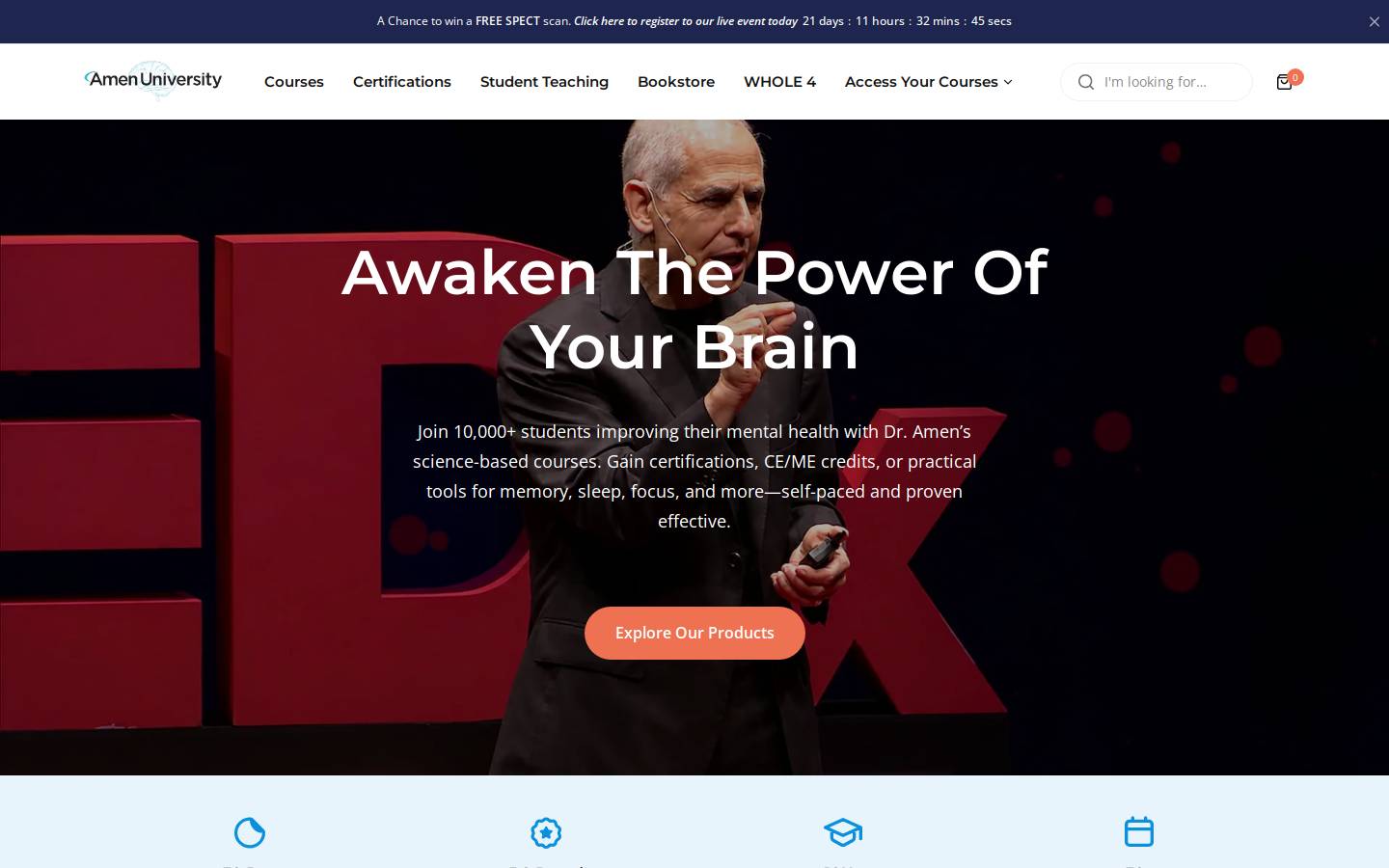 amenuniversity.com homepage screenshot