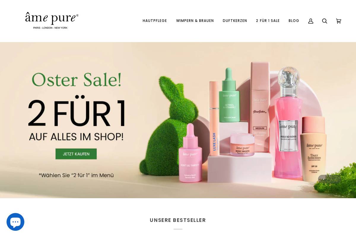 amepure.de homepage screenshot