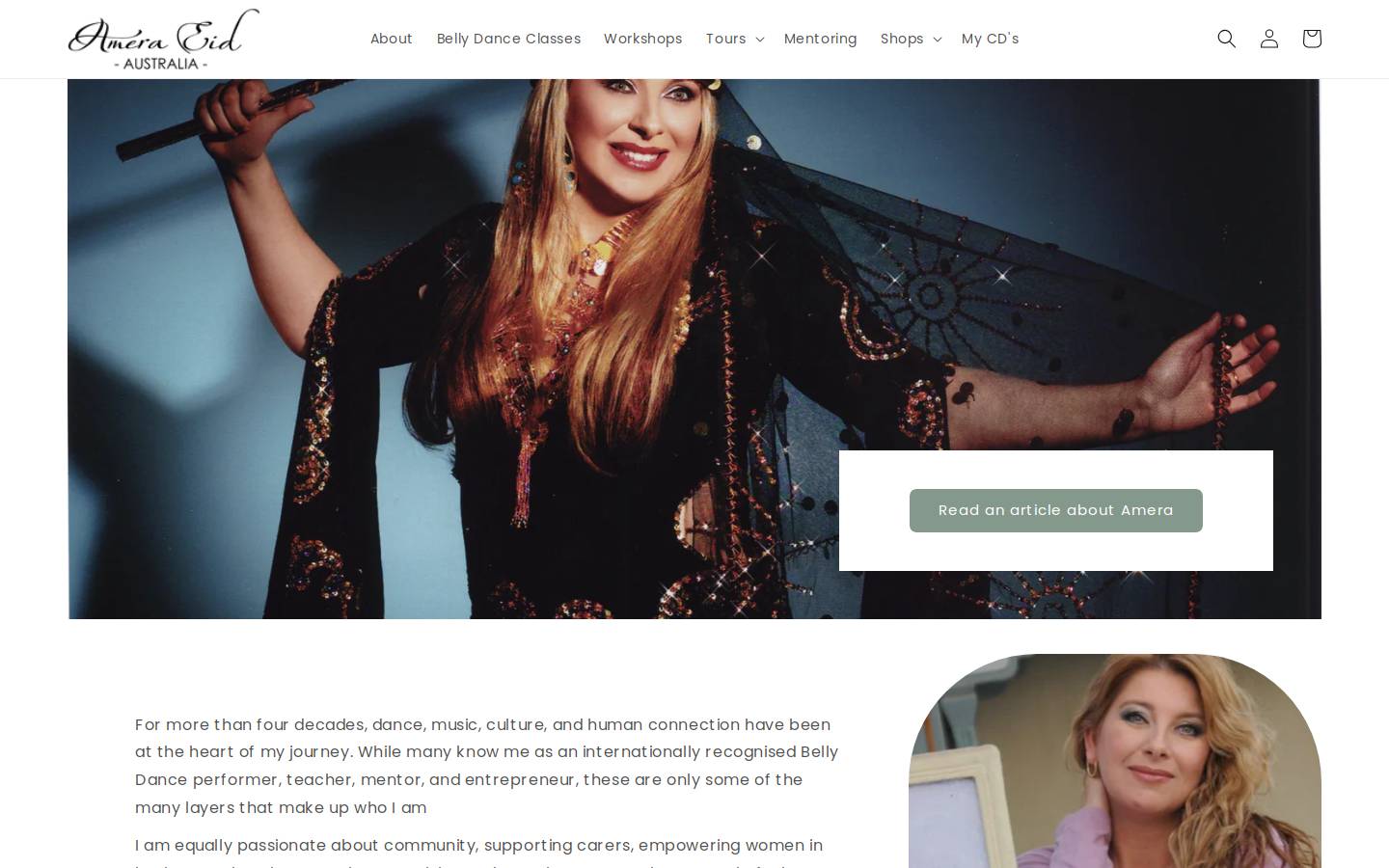 ameraeid.com homepage screenshot