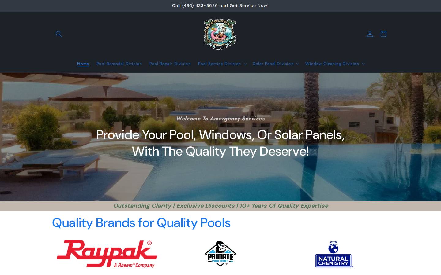 amergencyservices.com homepage screenshot
