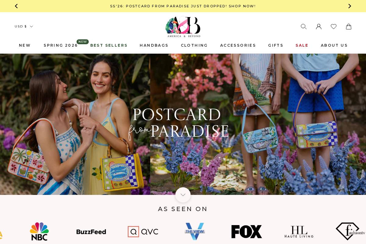 Americaandbeyond homepage screenshot