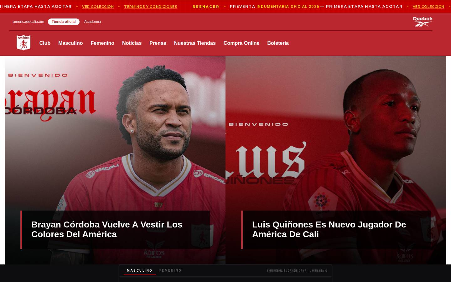 americadecali.com homepage screenshot