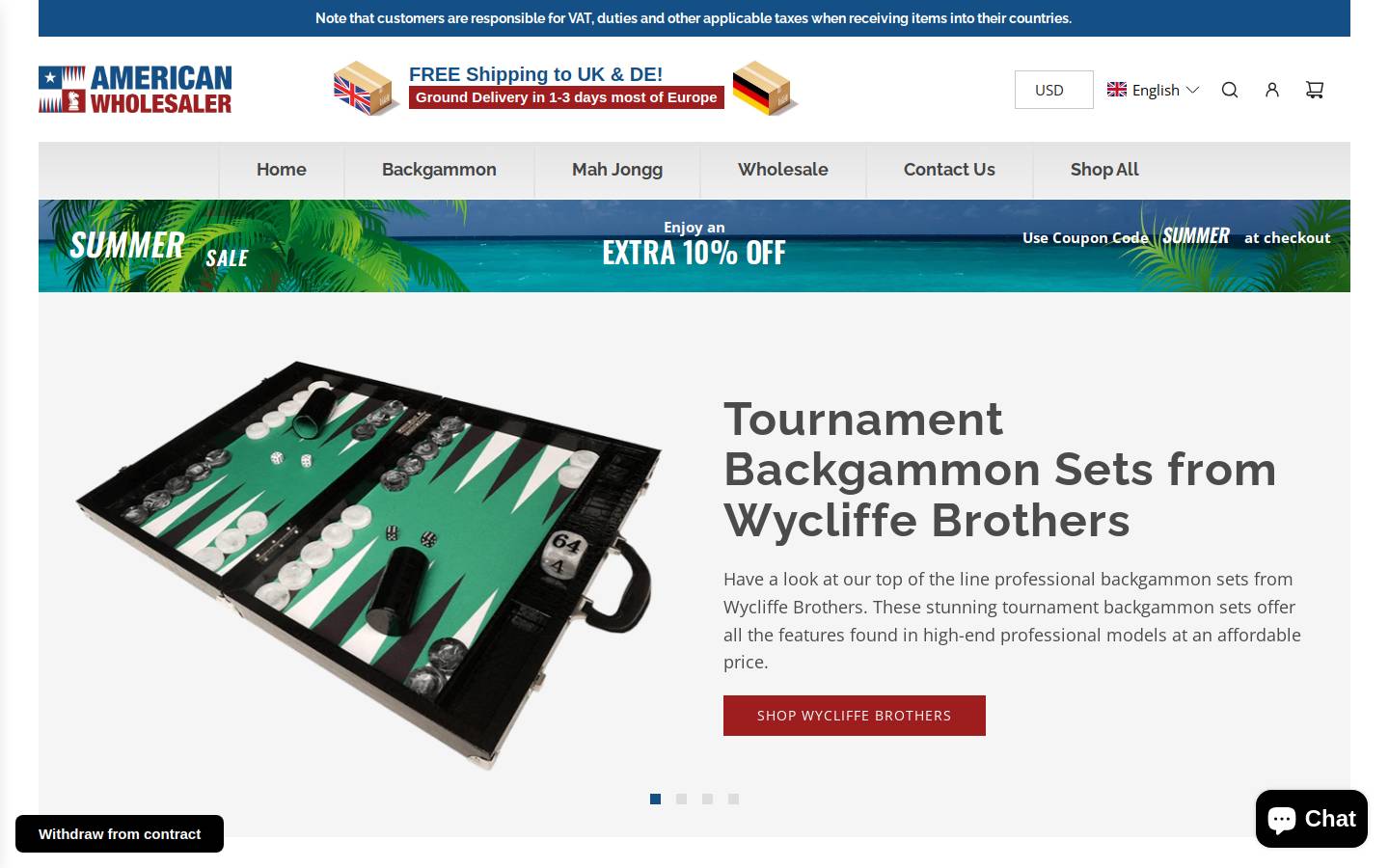 american-wholesaler.com homepage screenshot