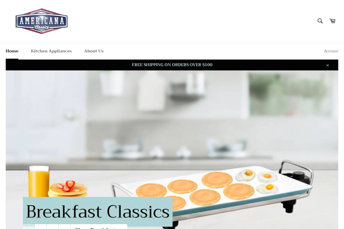 americana-classics.com homepage screenshot