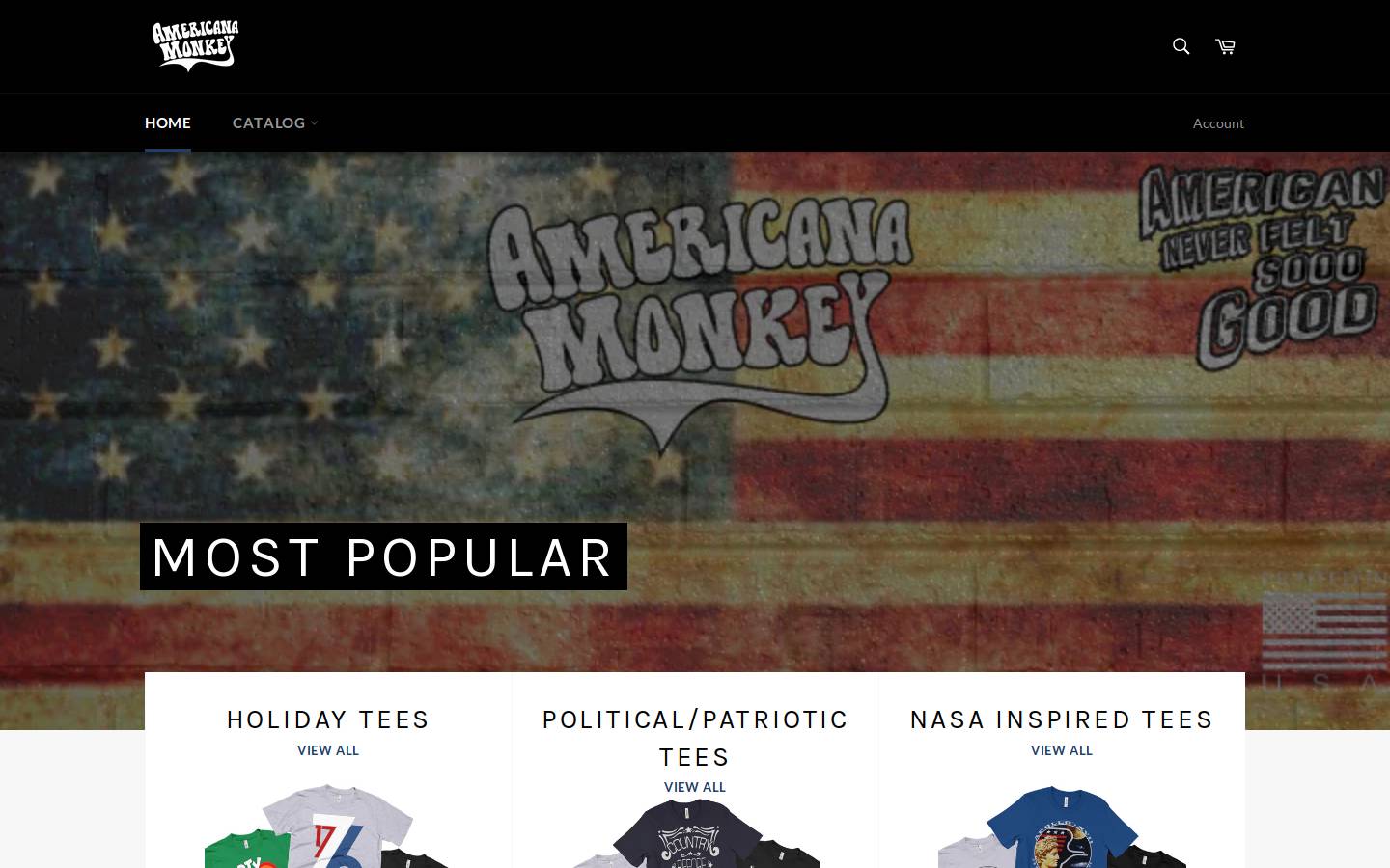 americanamonkey.com homepage screenshot