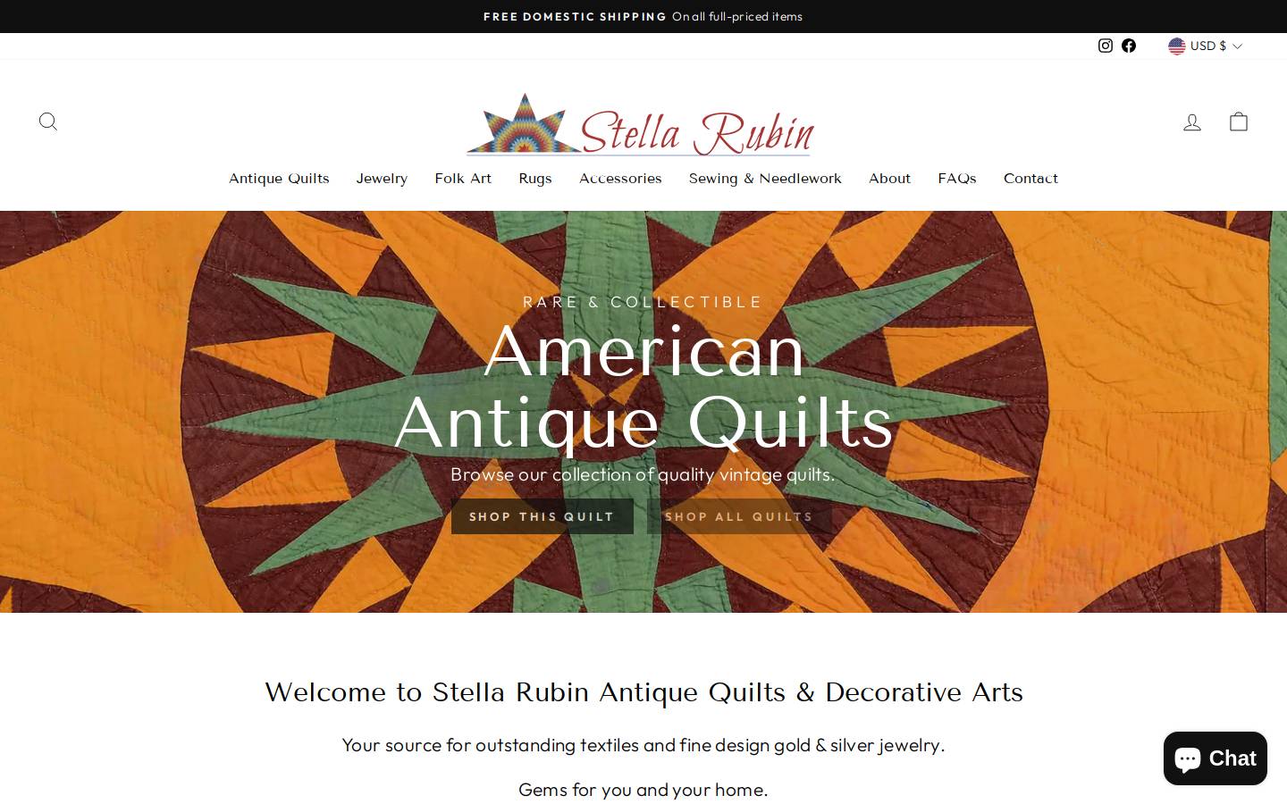 americanantiquequilts.com homepage screenshot