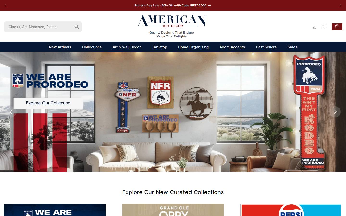 americanartdecor.com homepage screenshot