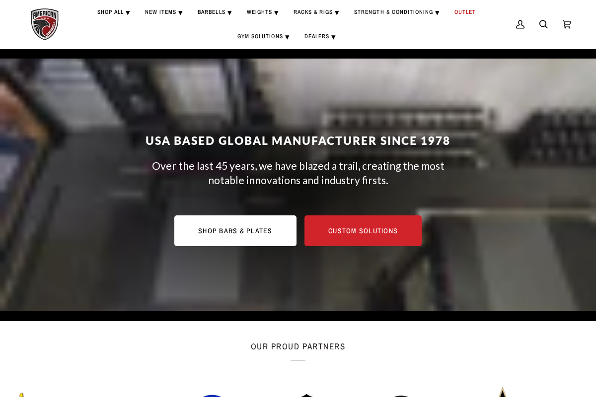 AmericanBarbell homepage screenshot