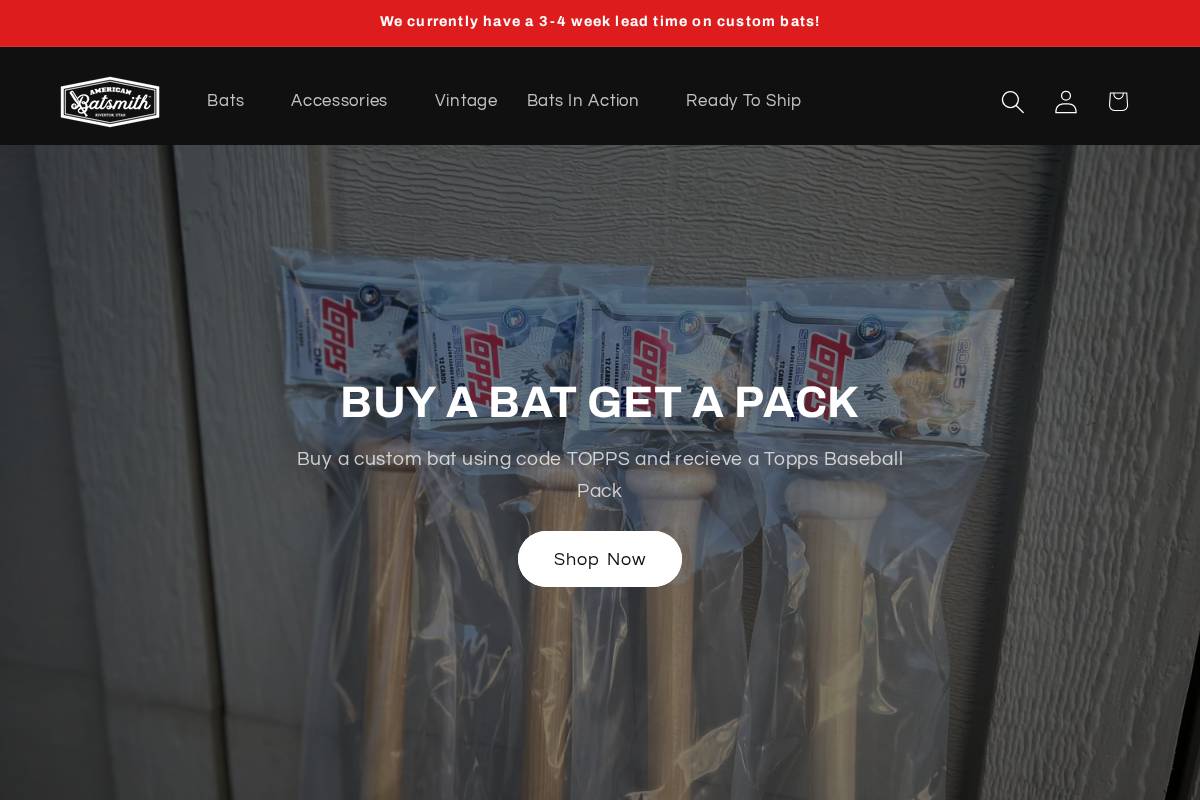 americanbatsmith.com homepage screenshot