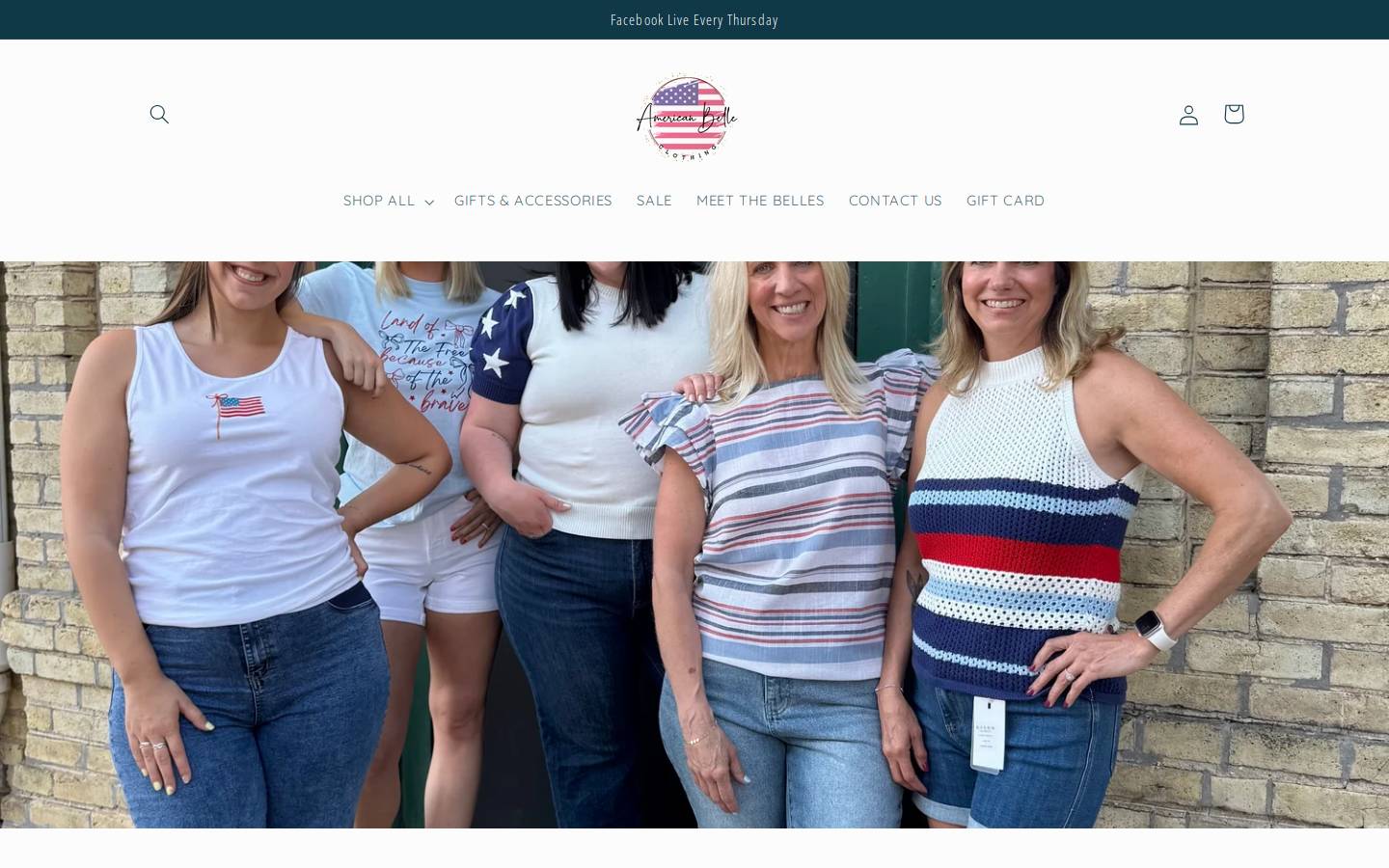 americanbelleclothing.com homepage screenshot