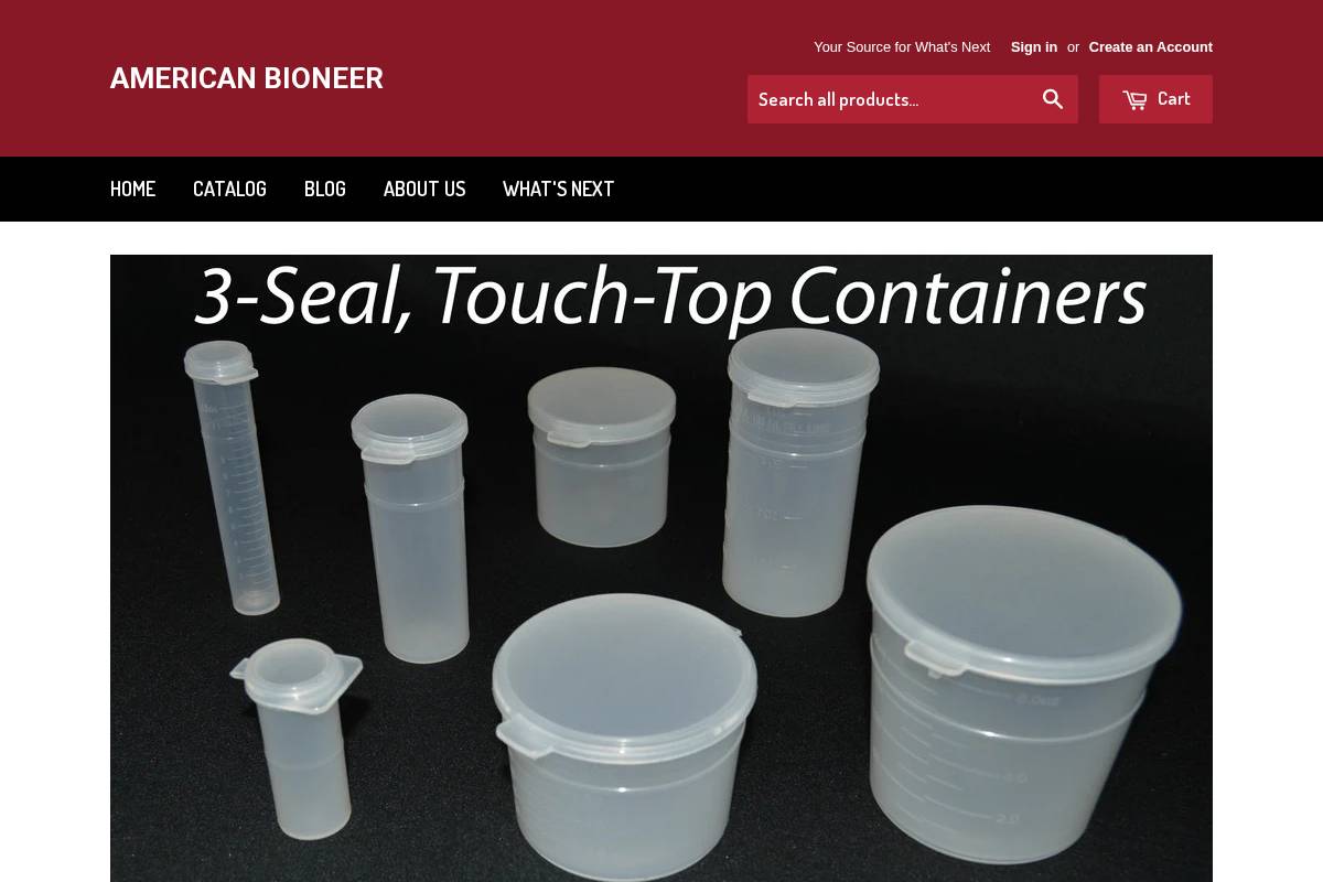 americanbioneer.com homepage screenshot