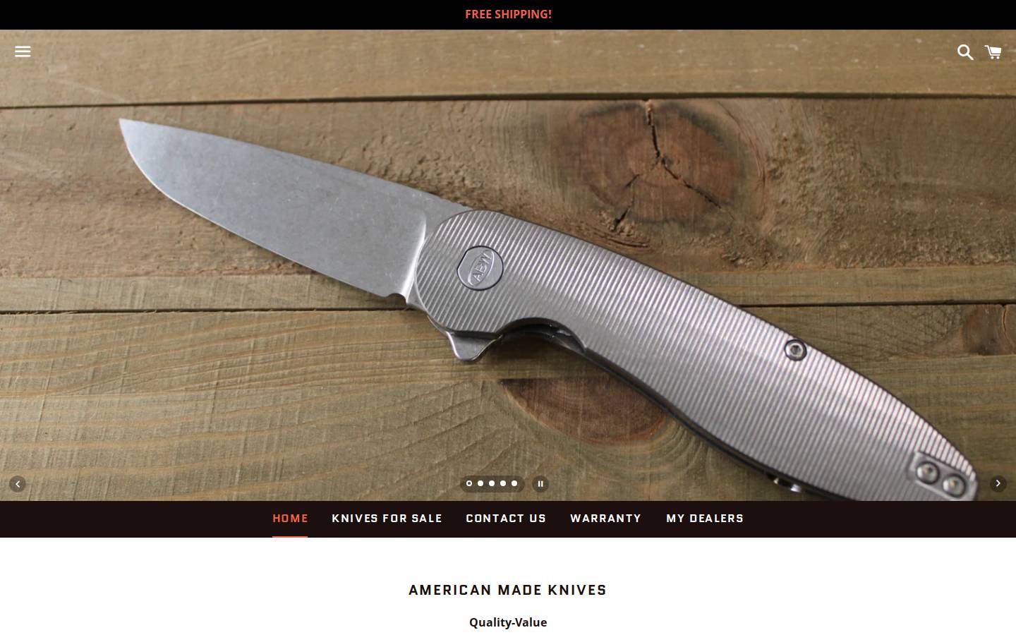 americanbladeworks.com homepage screenshot