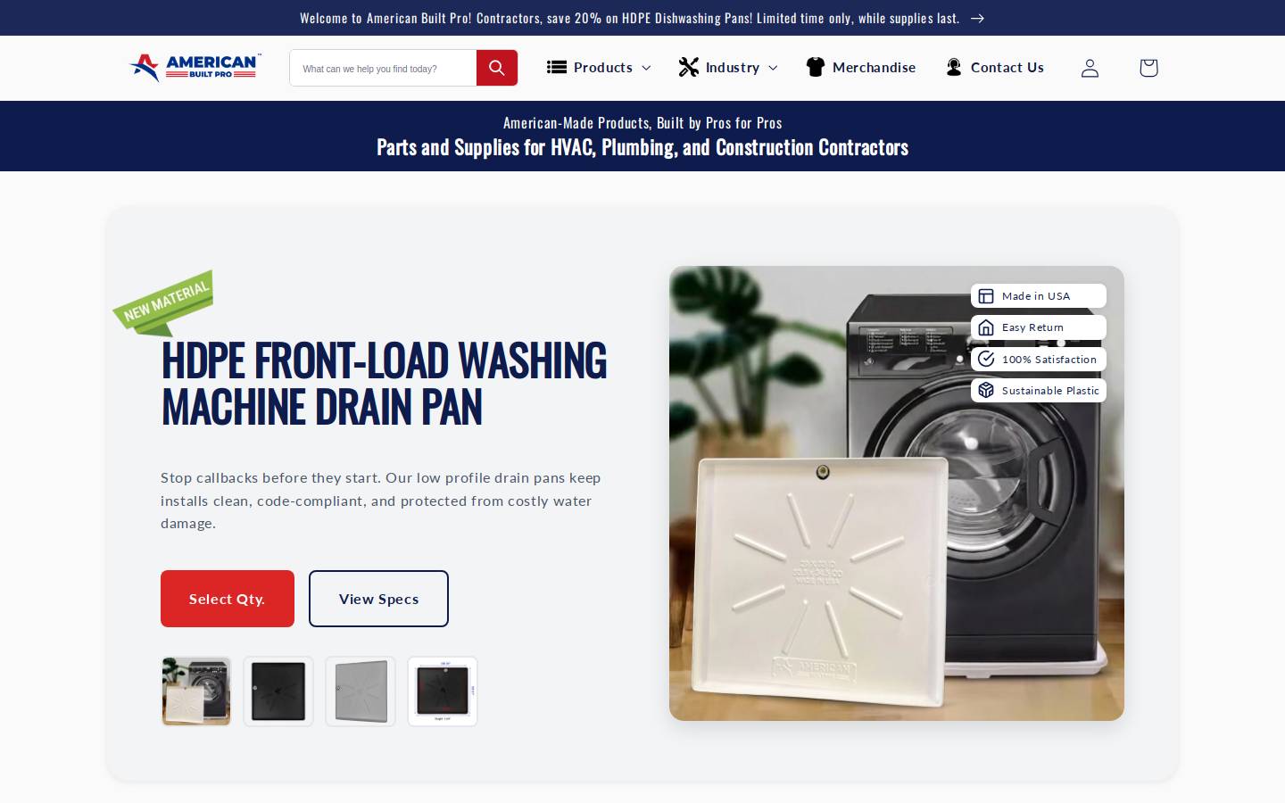 americanbuiltpro.com homepage screenshot