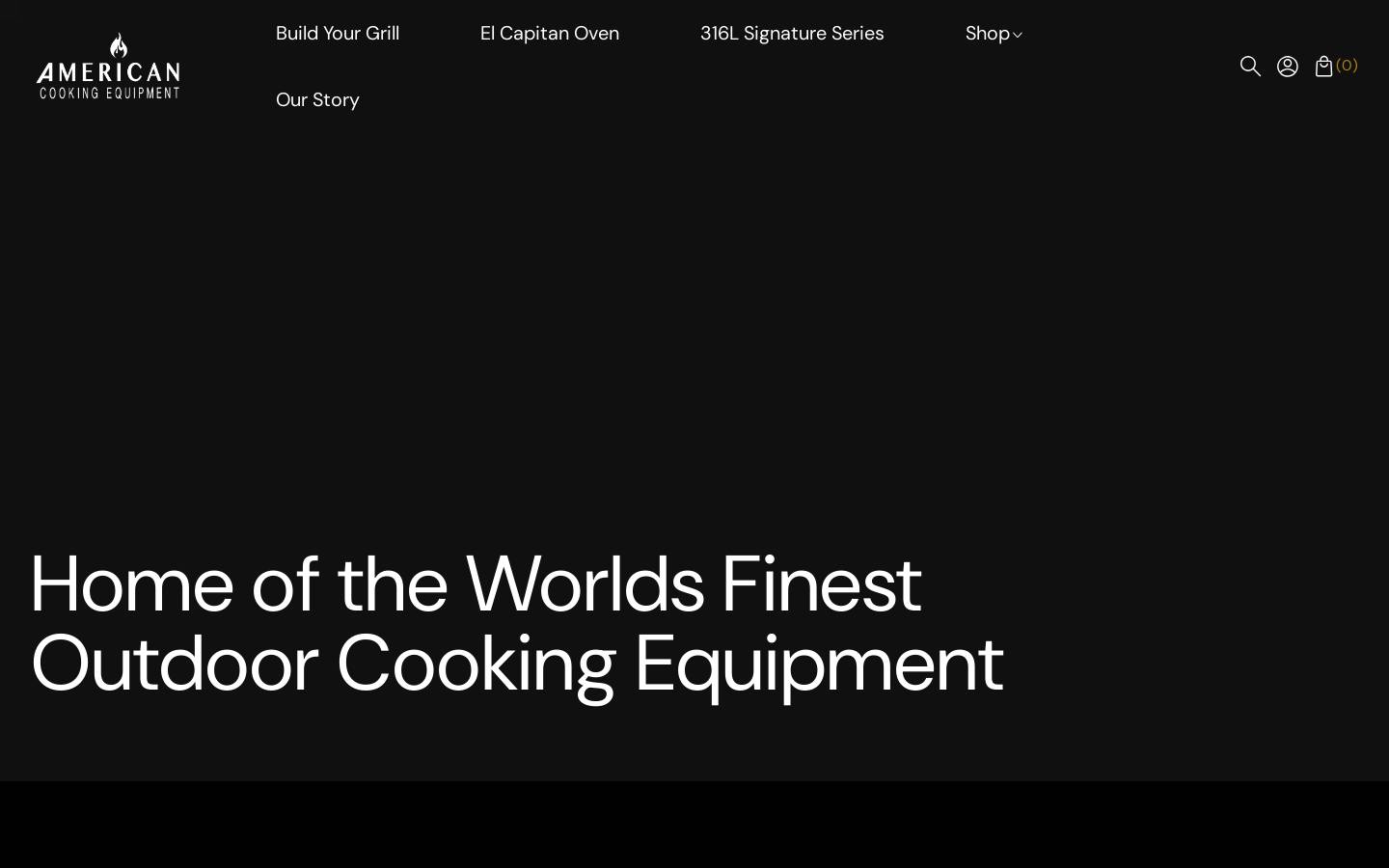 americancookingequipment.com homepage screenshot