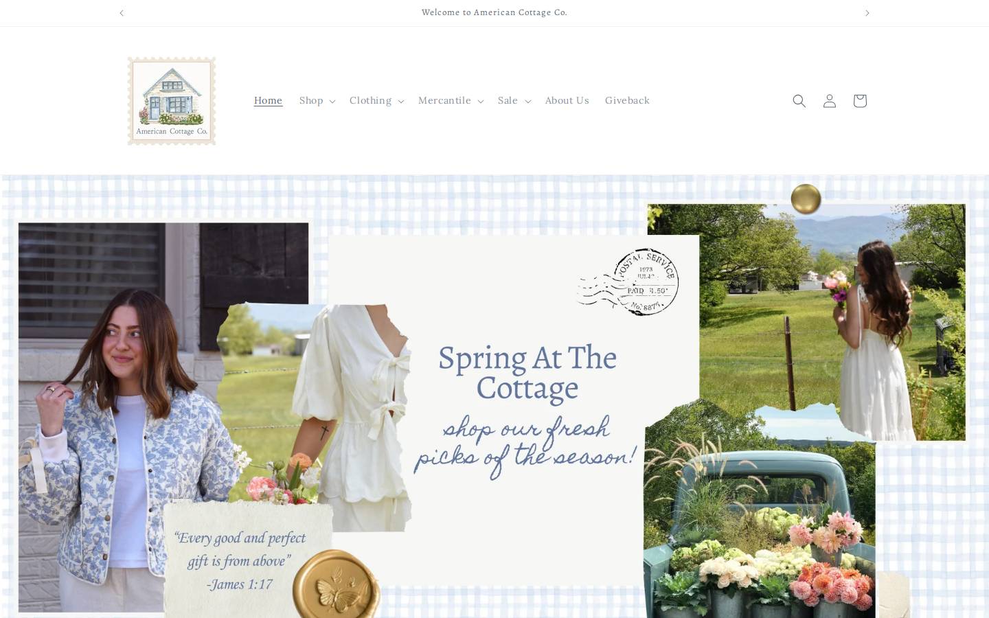 americancottageco.com homepage screenshot