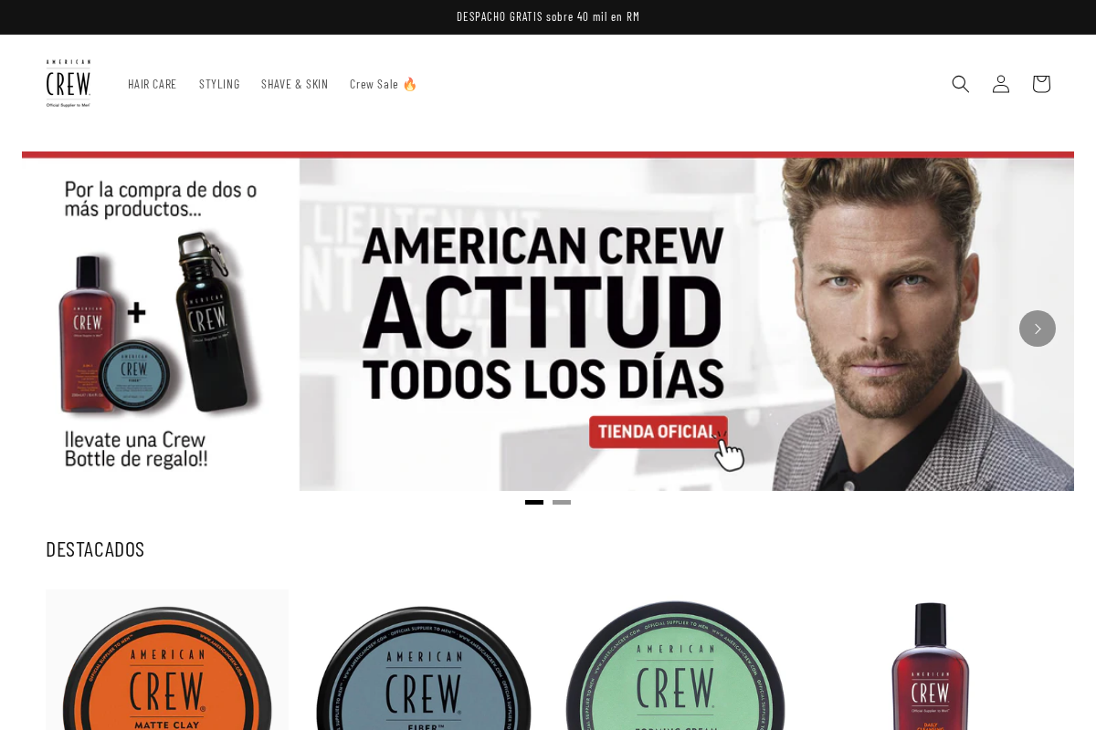 americancrew homepage screenshot