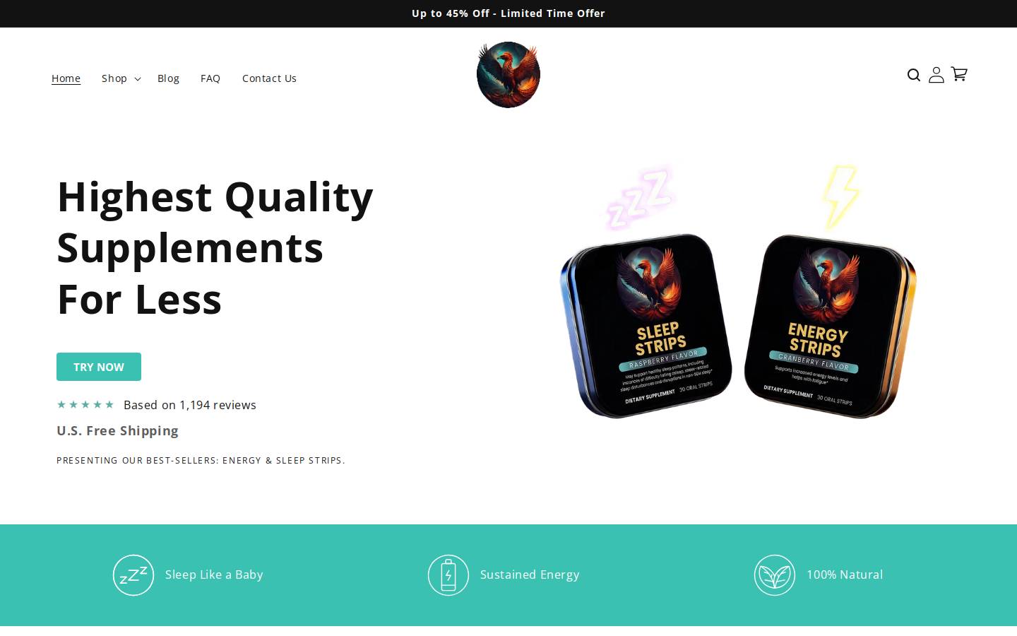 americandietarysupplements.com homepage screenshot