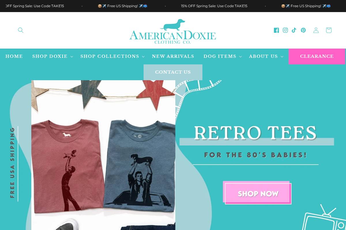 americandoxie.com homepage screenshot