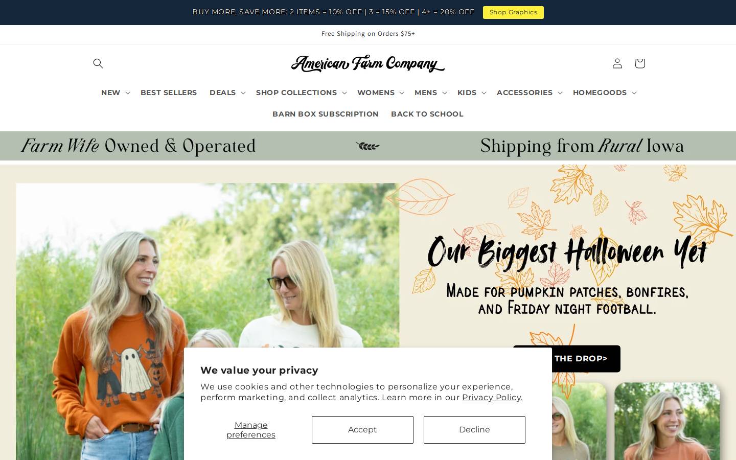 Americanfarmcompany homepage screenshot