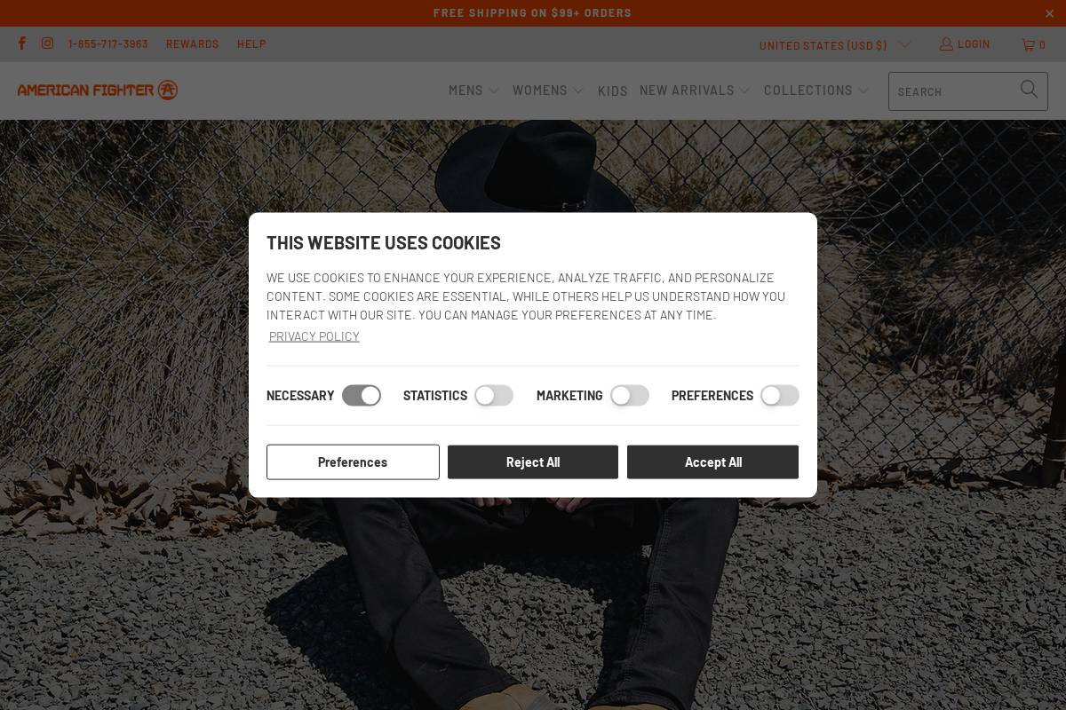 americanfighter.com homepage screenshot