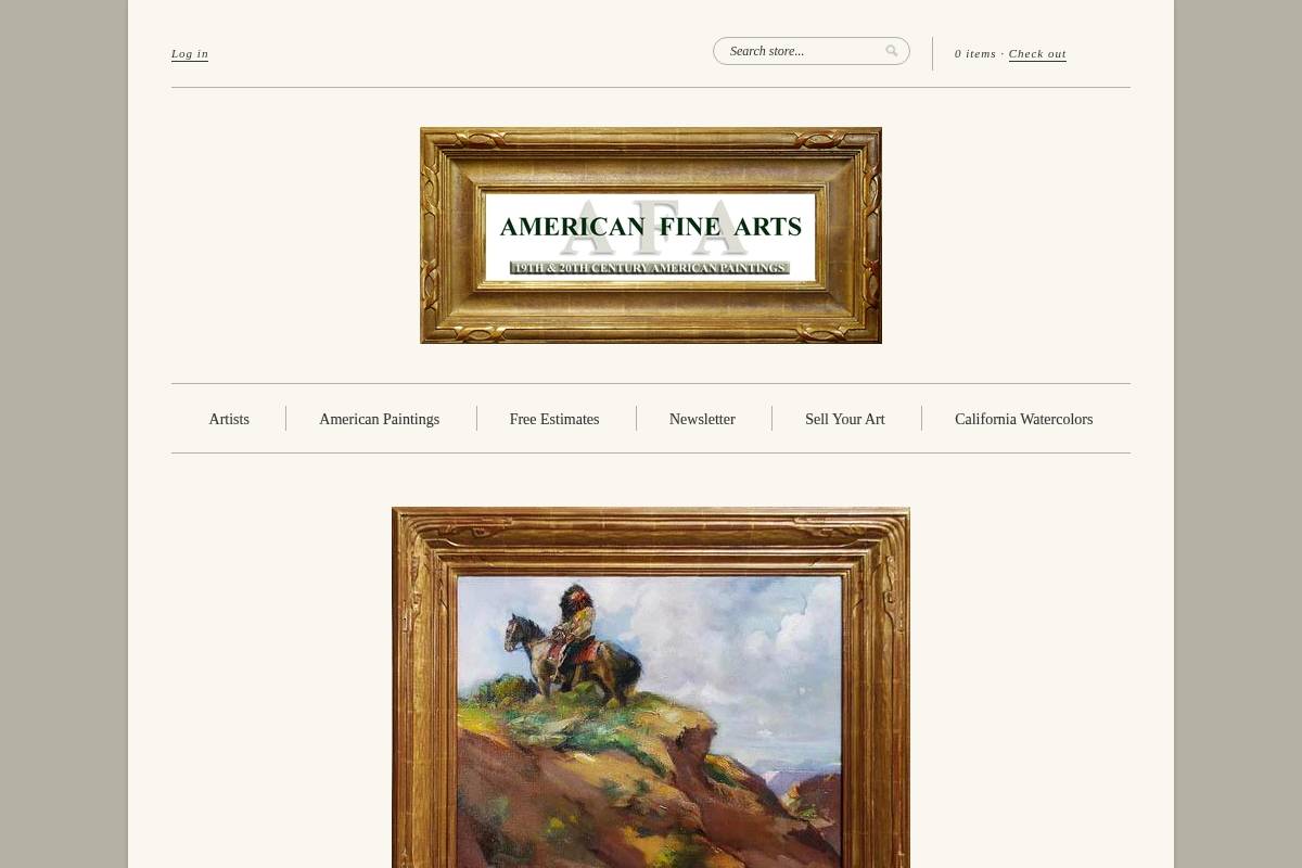 americanfinearts.com homepage screenshot