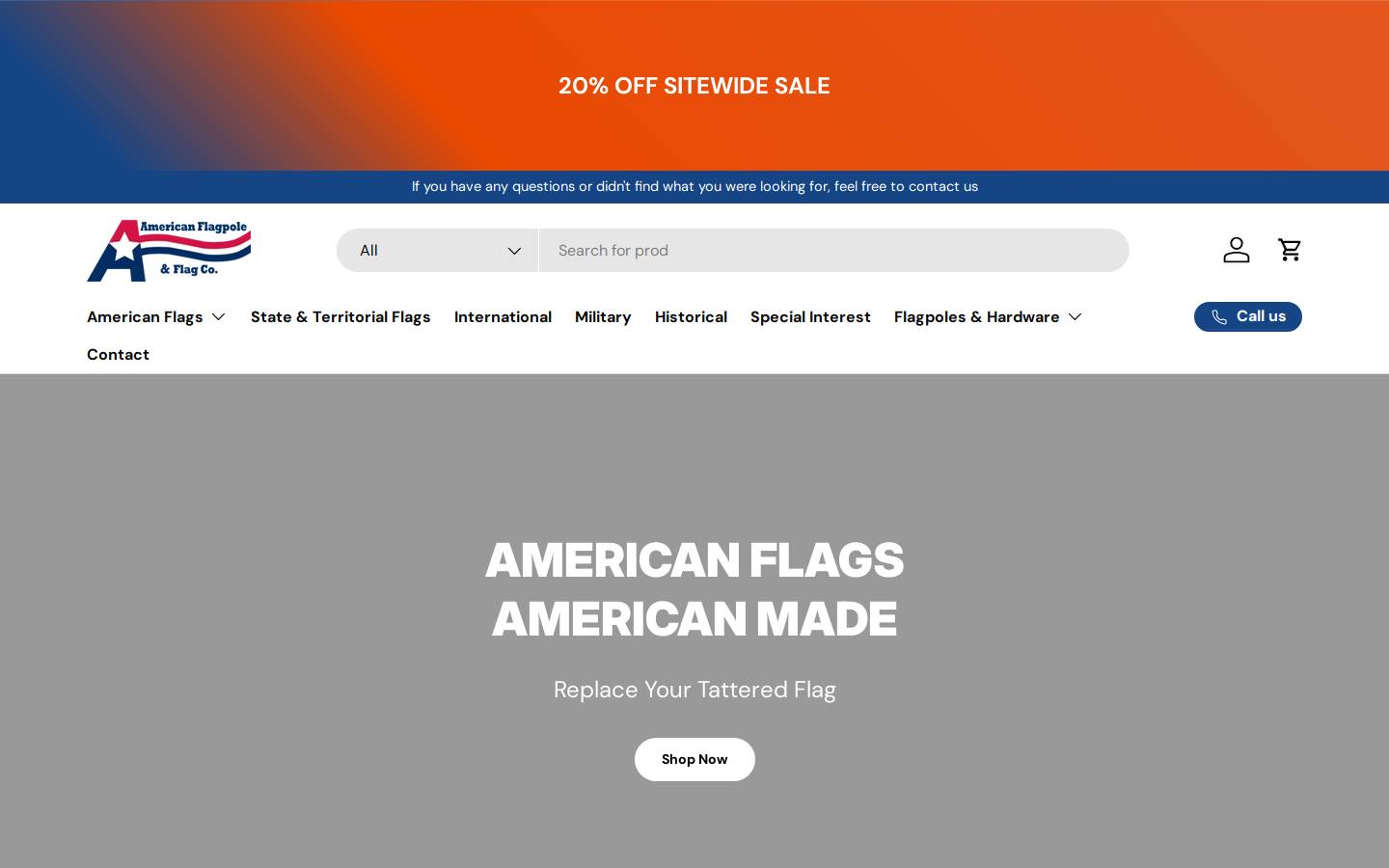 americanflag.com homepage screenshot