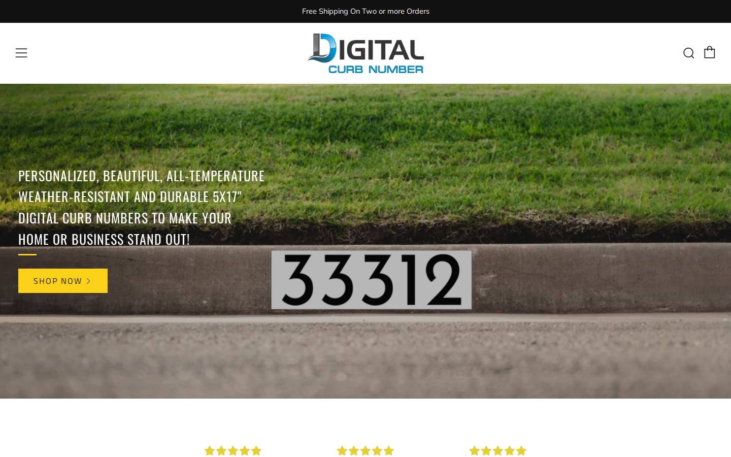 americanflagcurbnumber.com homepage screenshot