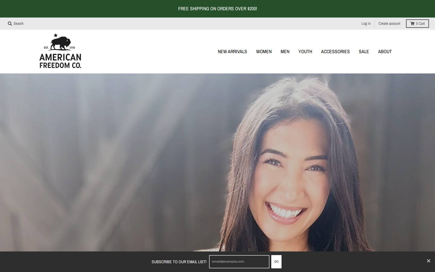 americanfreedomco.com homepage screenshot