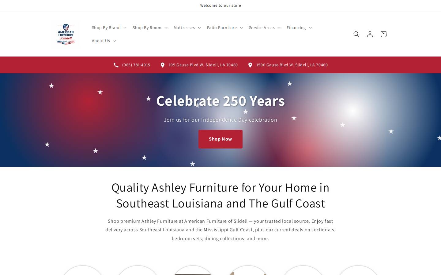 americanfurnitureofslidell.com homepage screenshot