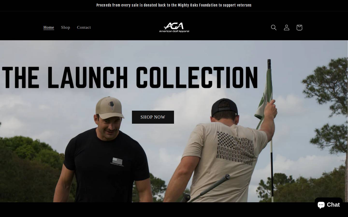americangolfapparel.com homepage screenshot