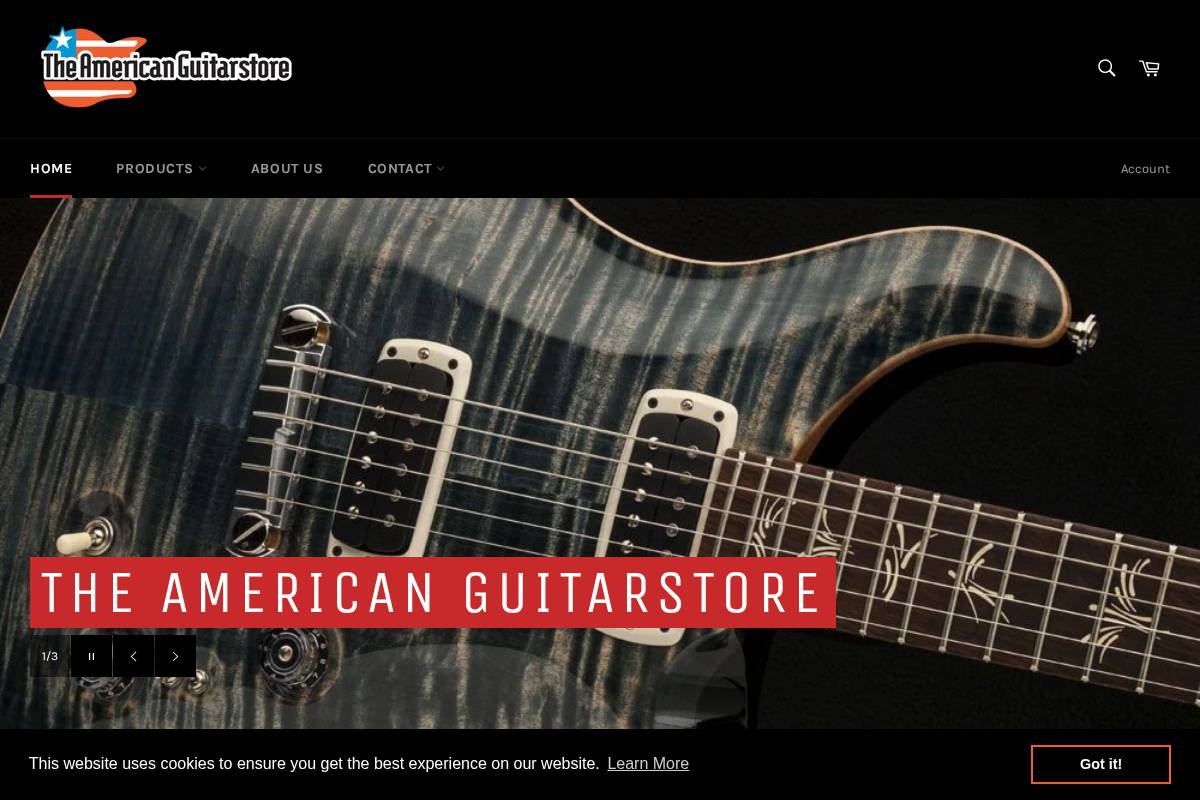 americanguitarstore.com homepage screenshot