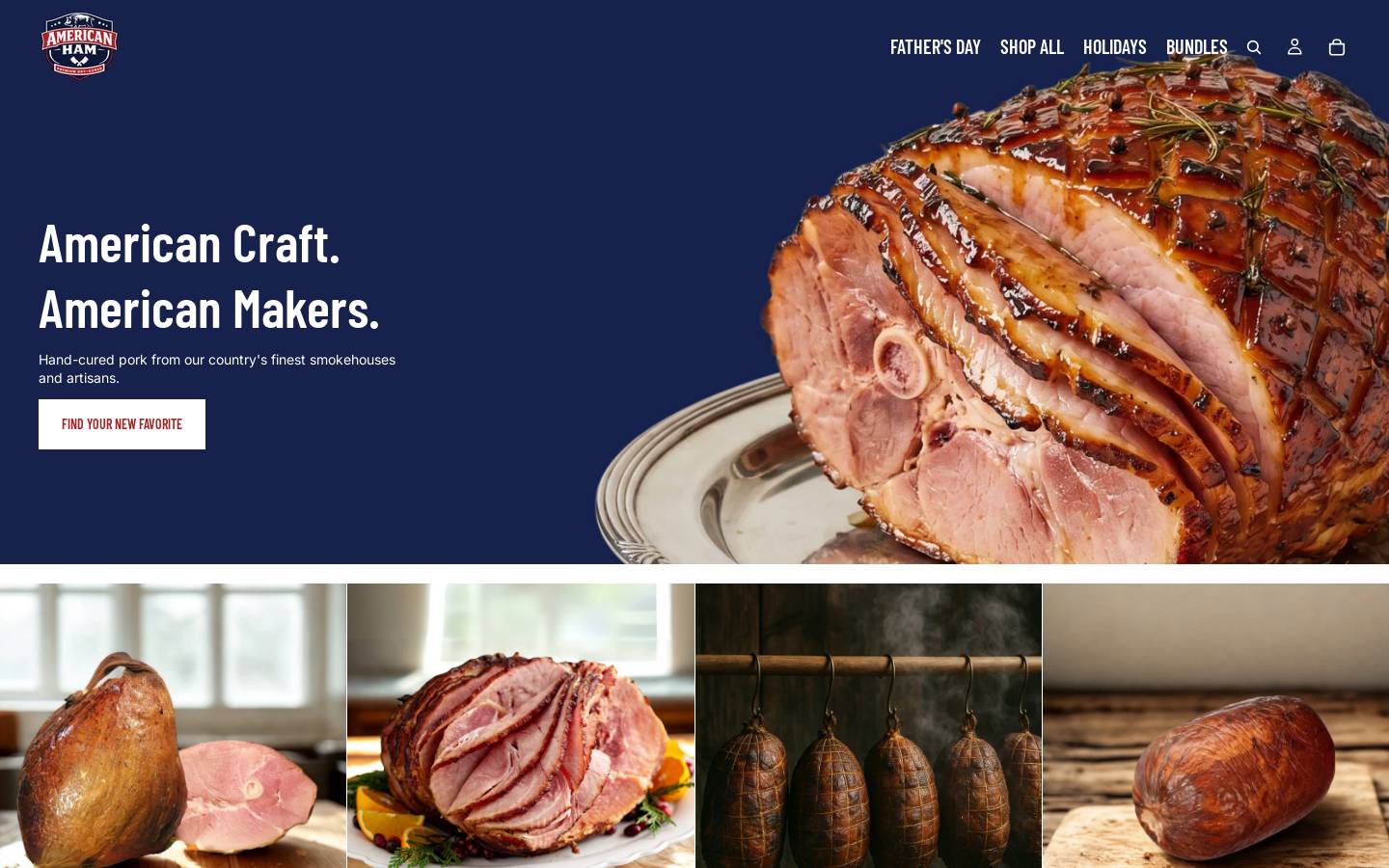 americanham.com homepage screenshot