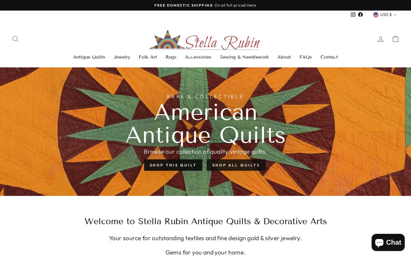 americanheirloomquilts.com homepage screenshot