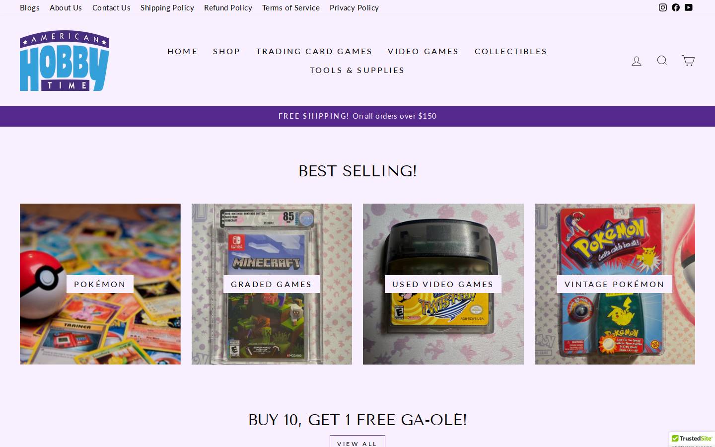 americanhobbytime.com homepage screenshot