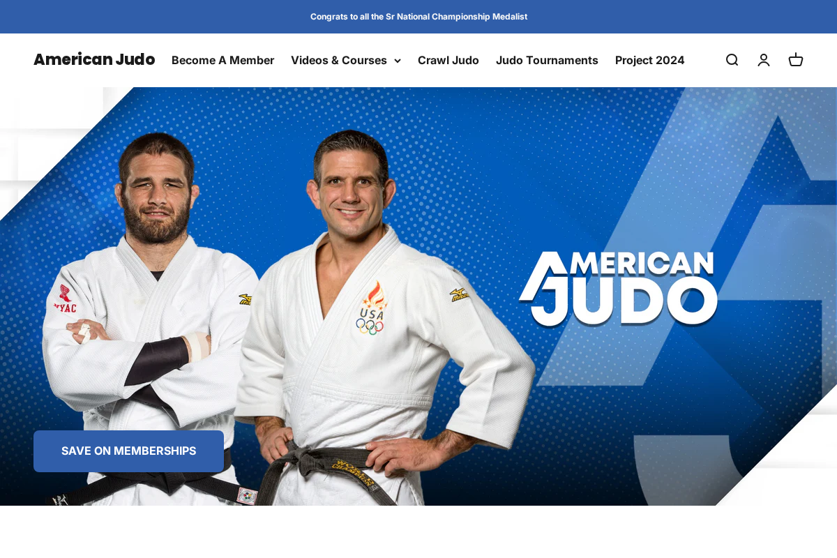americanjudo.com homepage screenshot