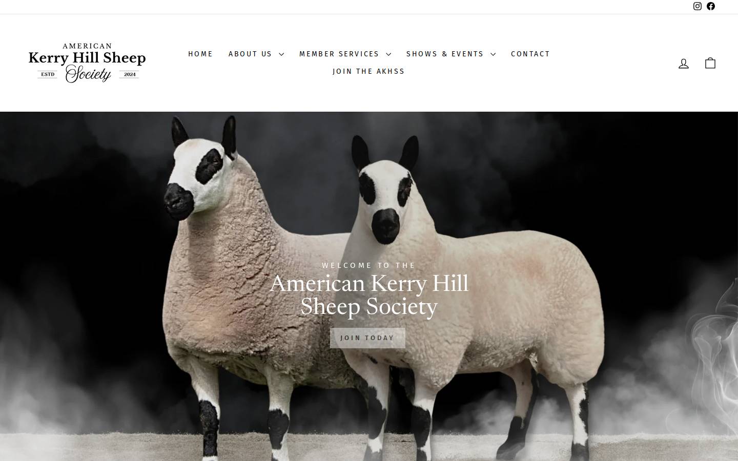 americankerryhillsheepsociety.com homepage screenshot