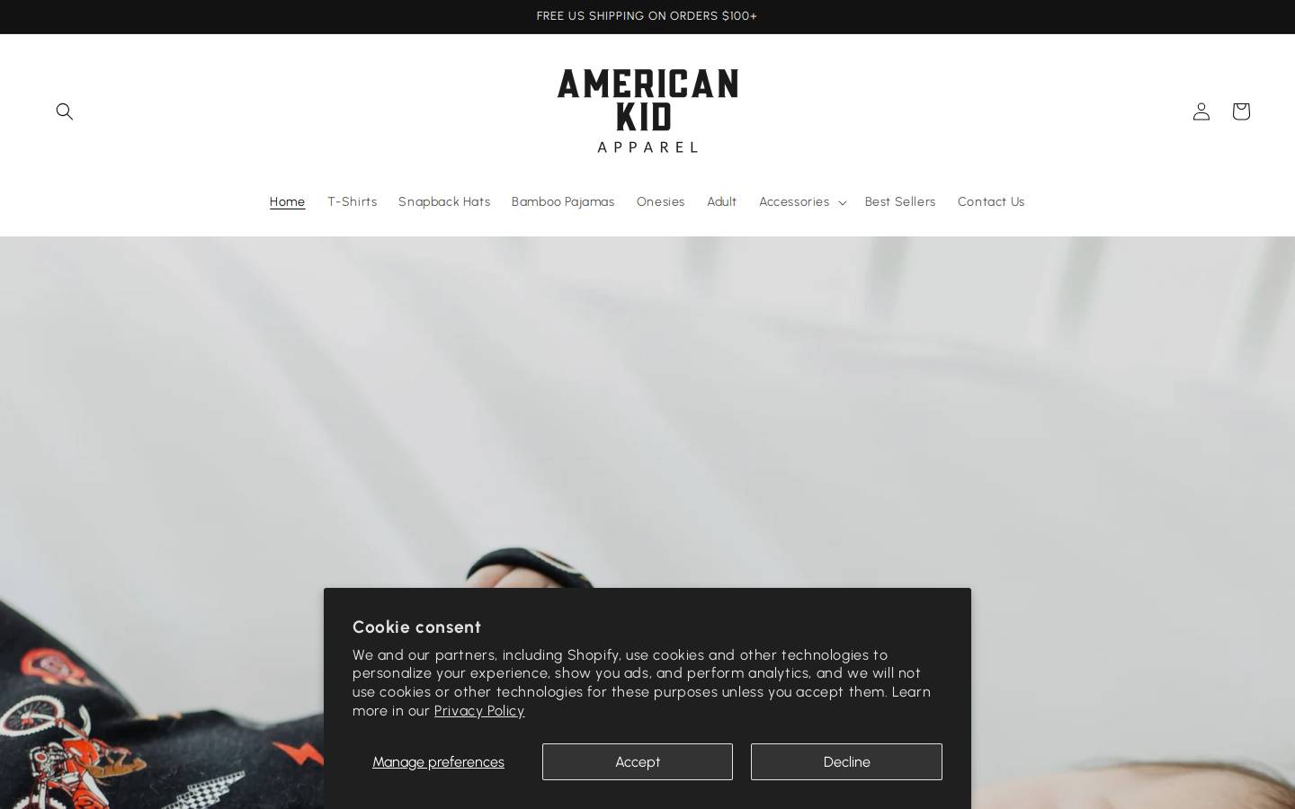 americankidapparel.com homepage screenshot