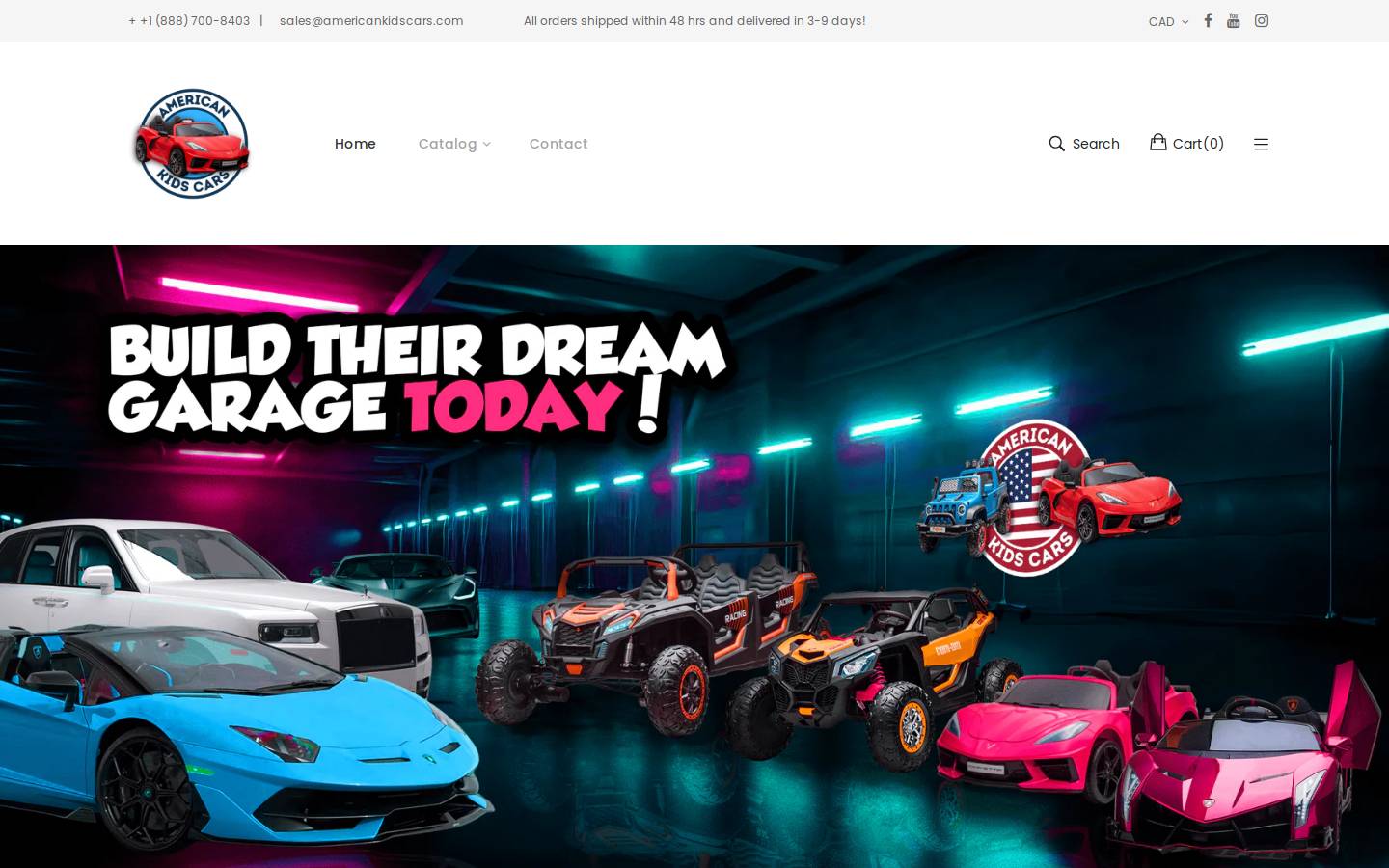 americankidscars.com homepage screenshot