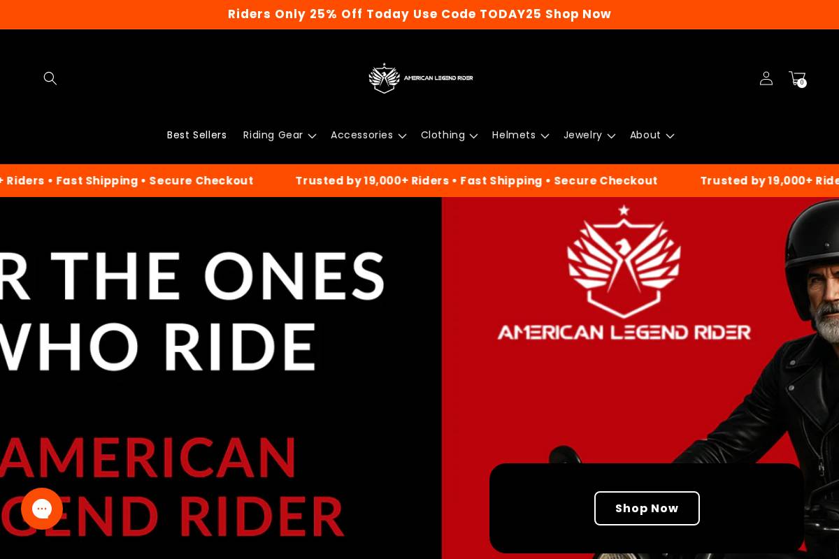 American Legend Rider homepage screenshot