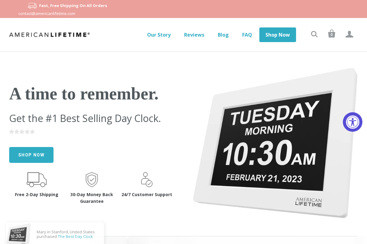 americanlifetime.com homepage screenshot