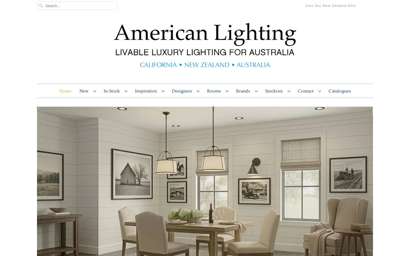 americanlighting.com.au homepage screenshot