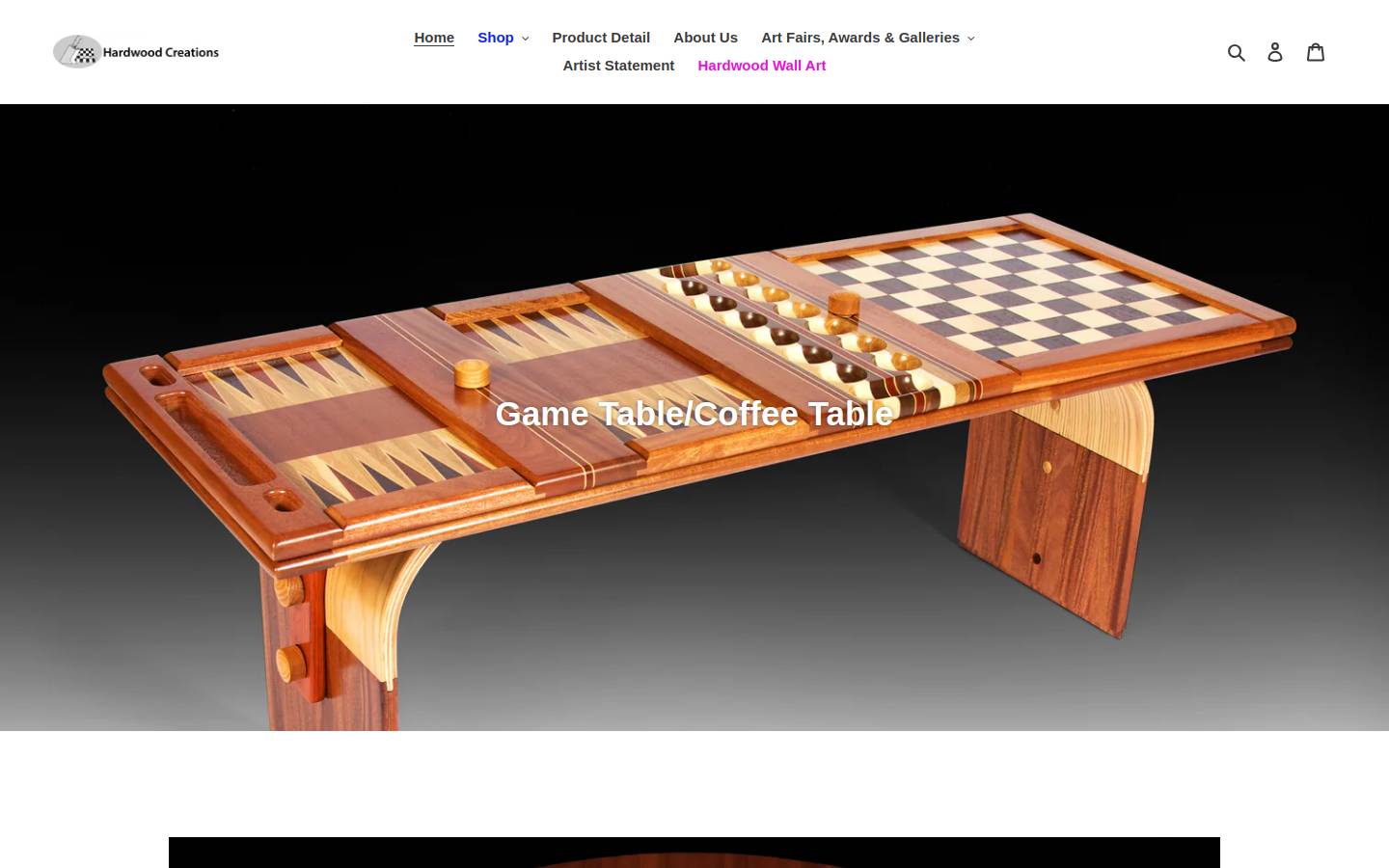 americanmadewoodart.com homepage screenshot